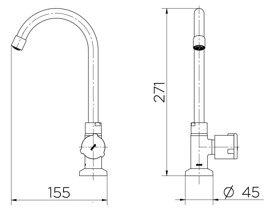 Torneira para Banheiro Docol Nova Riva Bica Alta Cromado - 00927406