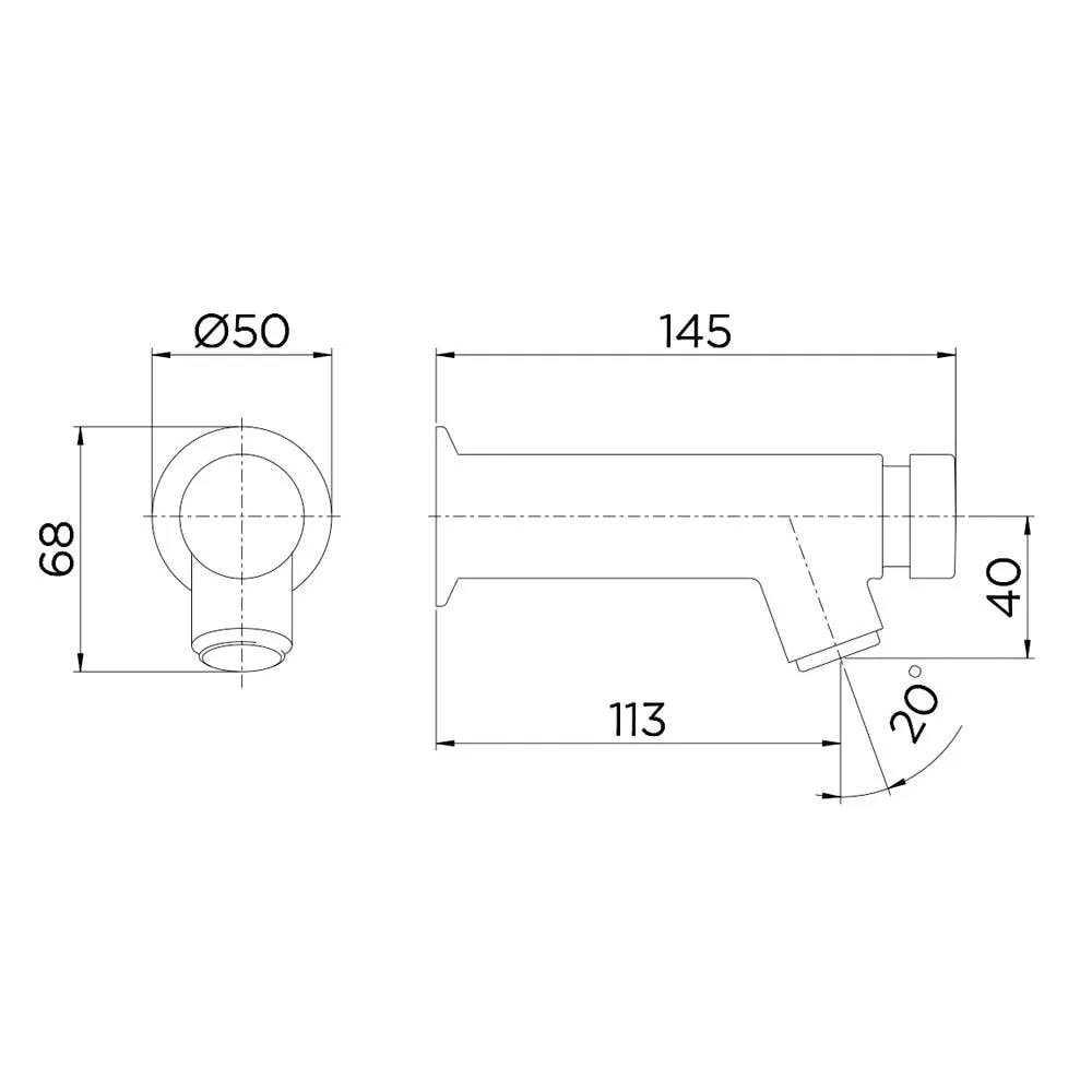 Torneira para Banheiro Docol PressMatic Parede Cromado - 17160706