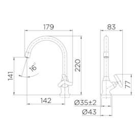 Torneira para Banheiro Docol Primor Bica Alta Mesa Cromado - 00671806