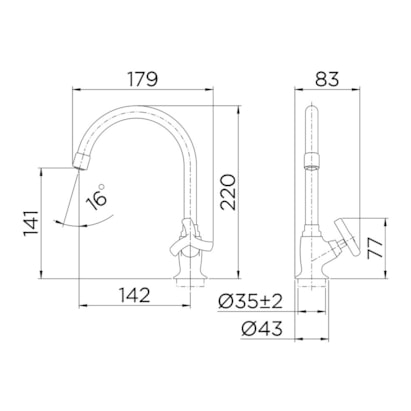Torneira para Banheiro Docol Primor Bica Alta Mesa Cromado - 00671806