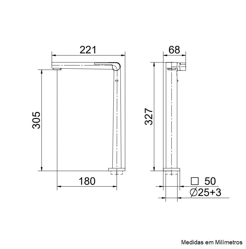 Torneira para Banheiro Docol Stillo Bica 90º Mesa Grafite Escovado - 00824870