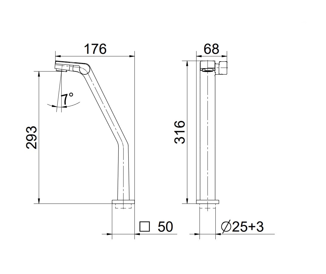 Torneira para Banheiro Docol Stillo Bica Alta Mesa Cobre Escovado - 00820369