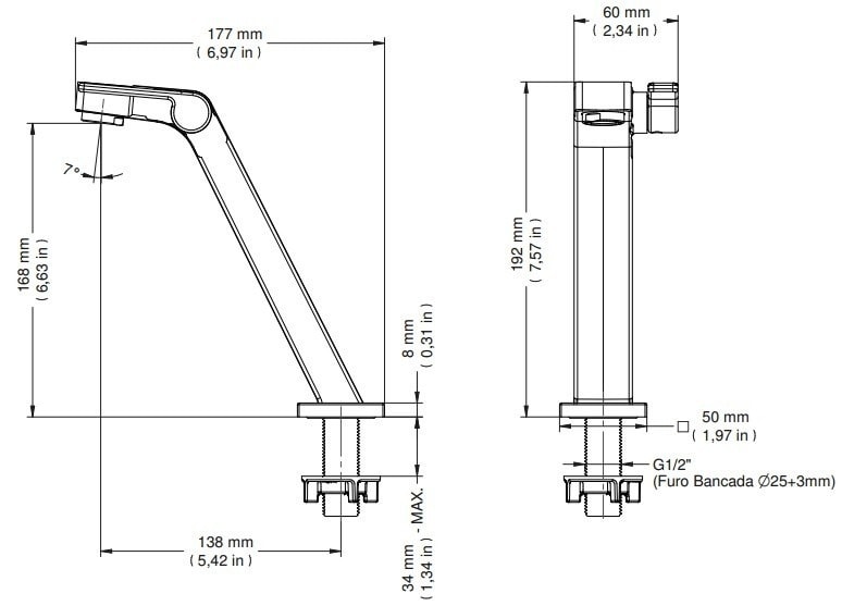 Torneira para Banheiro Docol Stillo Bica Baixa Mesa Cromado - 00820206