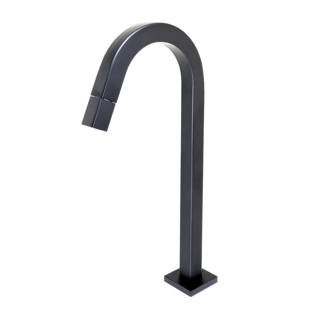 Torneira para Banheiro Kimetais Cubo Slim Mesa Bica Alta Black Matte - TR002829