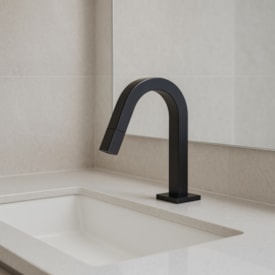 Torneira para Banheiro Kimetais Cubo Slim Mesa Bica Média Black Matte - TR002831