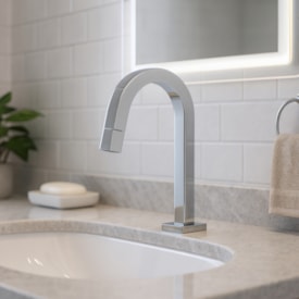 Torneira para Banheiro Kimetais Cubo Slim Mesa Bica Média Cromada - TR002830