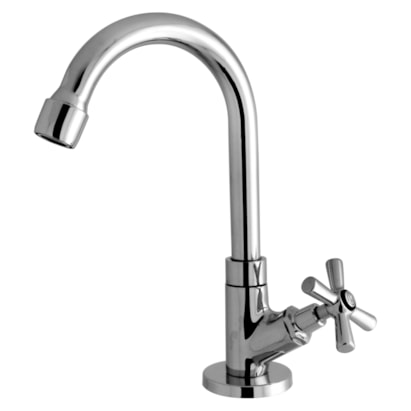 Torneira para Banheiro Kimetais Gol Bica Baixa Mesa Cromado - 1066 C08