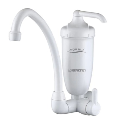 Torneira para Cozinha com Purificador de Água Lorenzetti Acqua Bella Bica Alta Parede Branca - 7411815