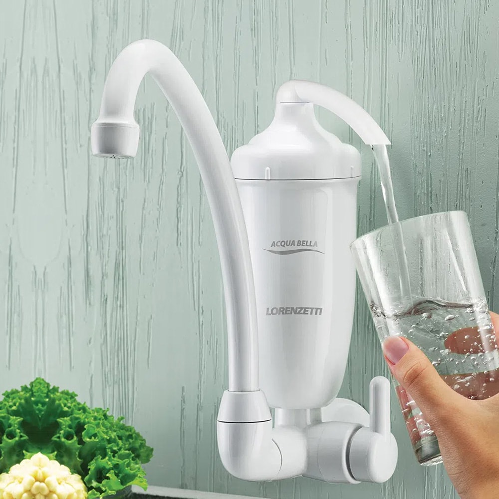 Torneira para Cozinha com Purificador de Água Lorenzetti Acqua Bella Bica Alta Parede Branca - 7411815