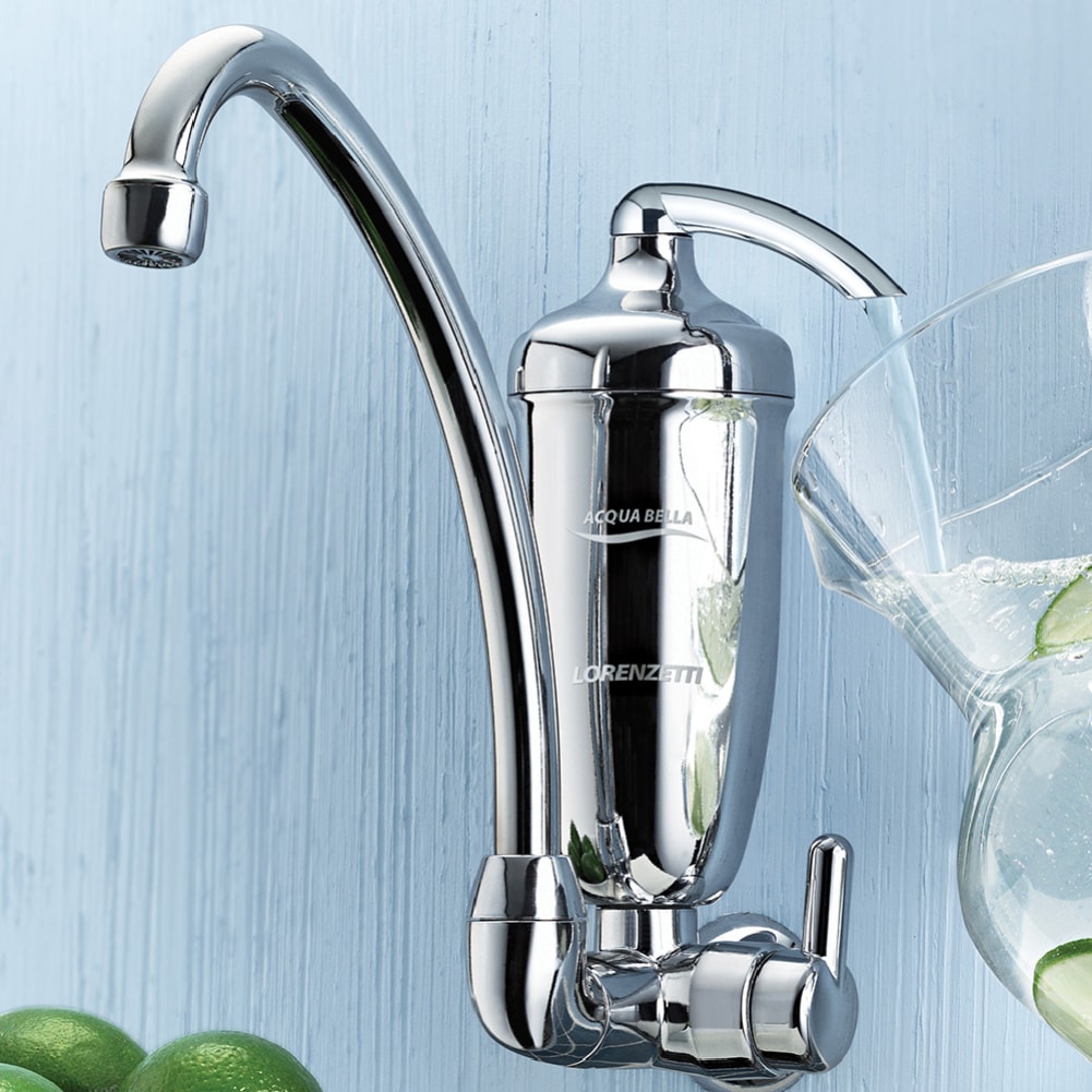 Torneira para Cozinha com Purificador de Água Lorenzetti Acqua Bella Bica Alta Parede Cromada - 7411812