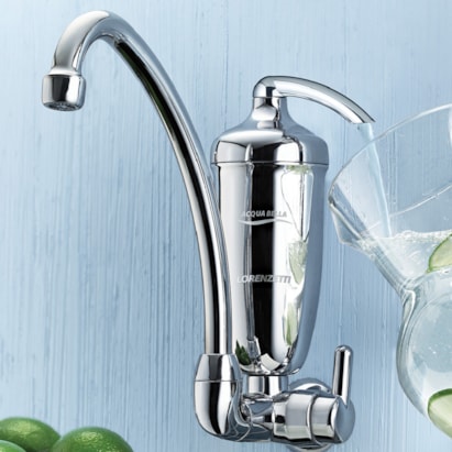 Torneira para Cozinha com Purificador de Água Lorenzetti Acqua Bella Bica Alta Parede Cromada - 7411812