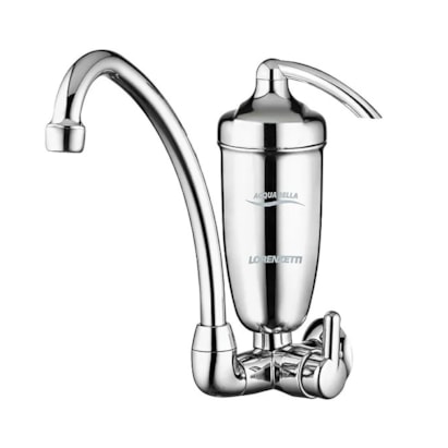 Torneira para Cozinha com Purificador de Água Lorenzetti Acqua Bella Bica Alta Parede Cromada - 7411812