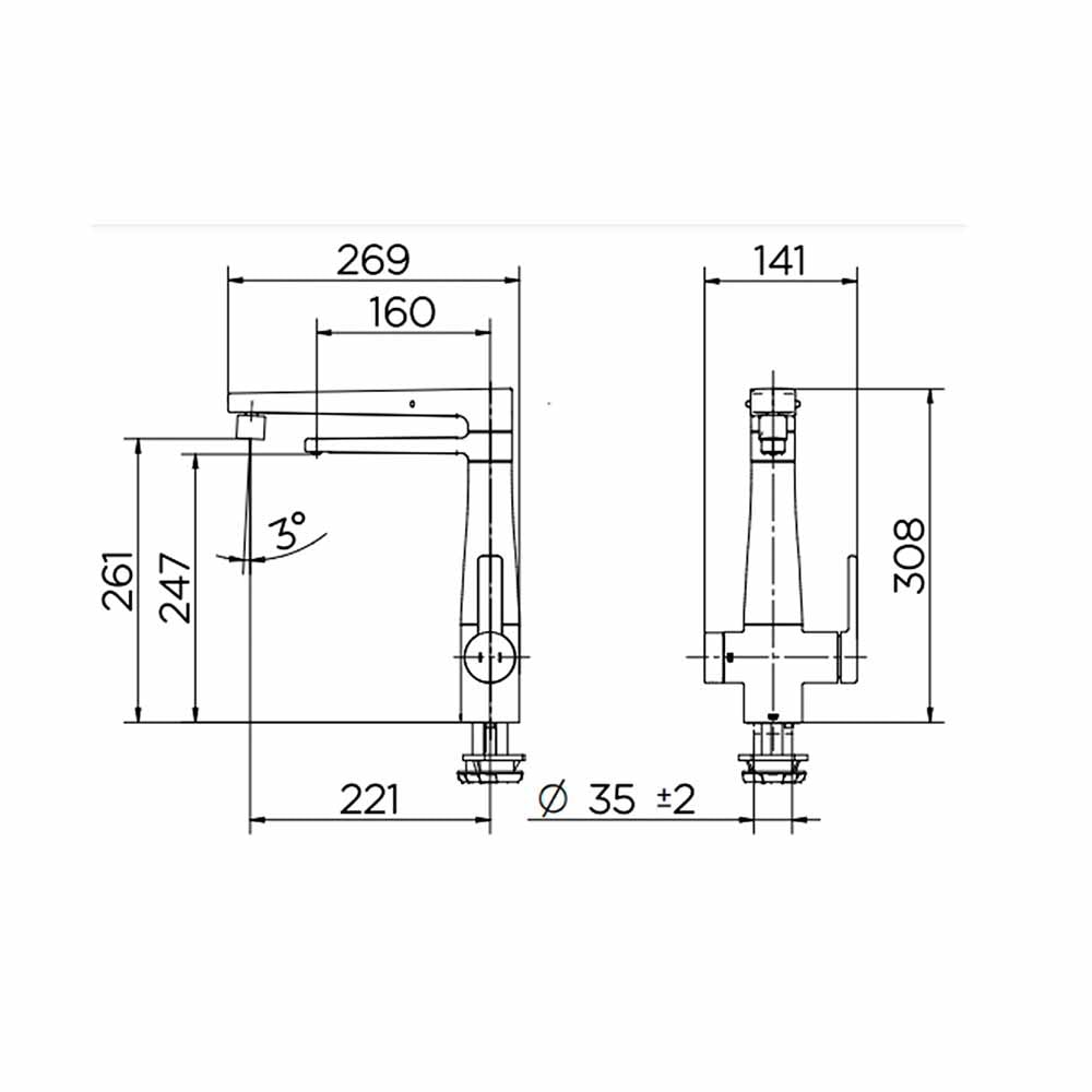 Torneira para Cozinha com Purificador Docol Vitalis Mesa Cromado - 1579306