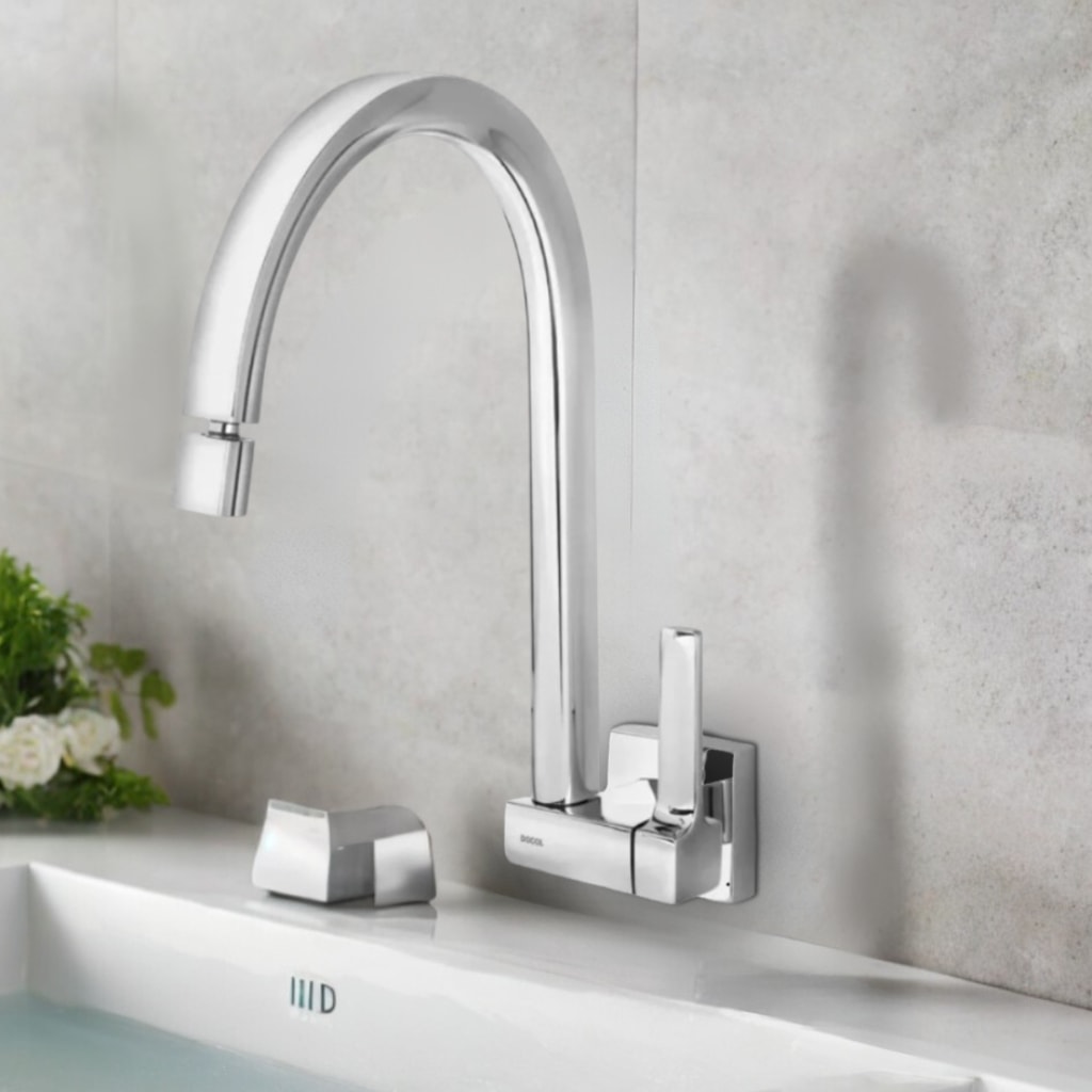 Torneira para Cozinha de Parede Docol Quad Bica Alta Cromado - 712806