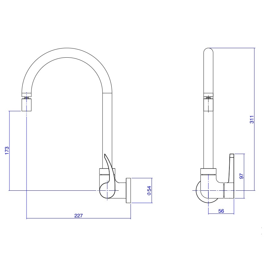Torneira para Cozinha Deca Fast Parede Cromado - 1168.C59