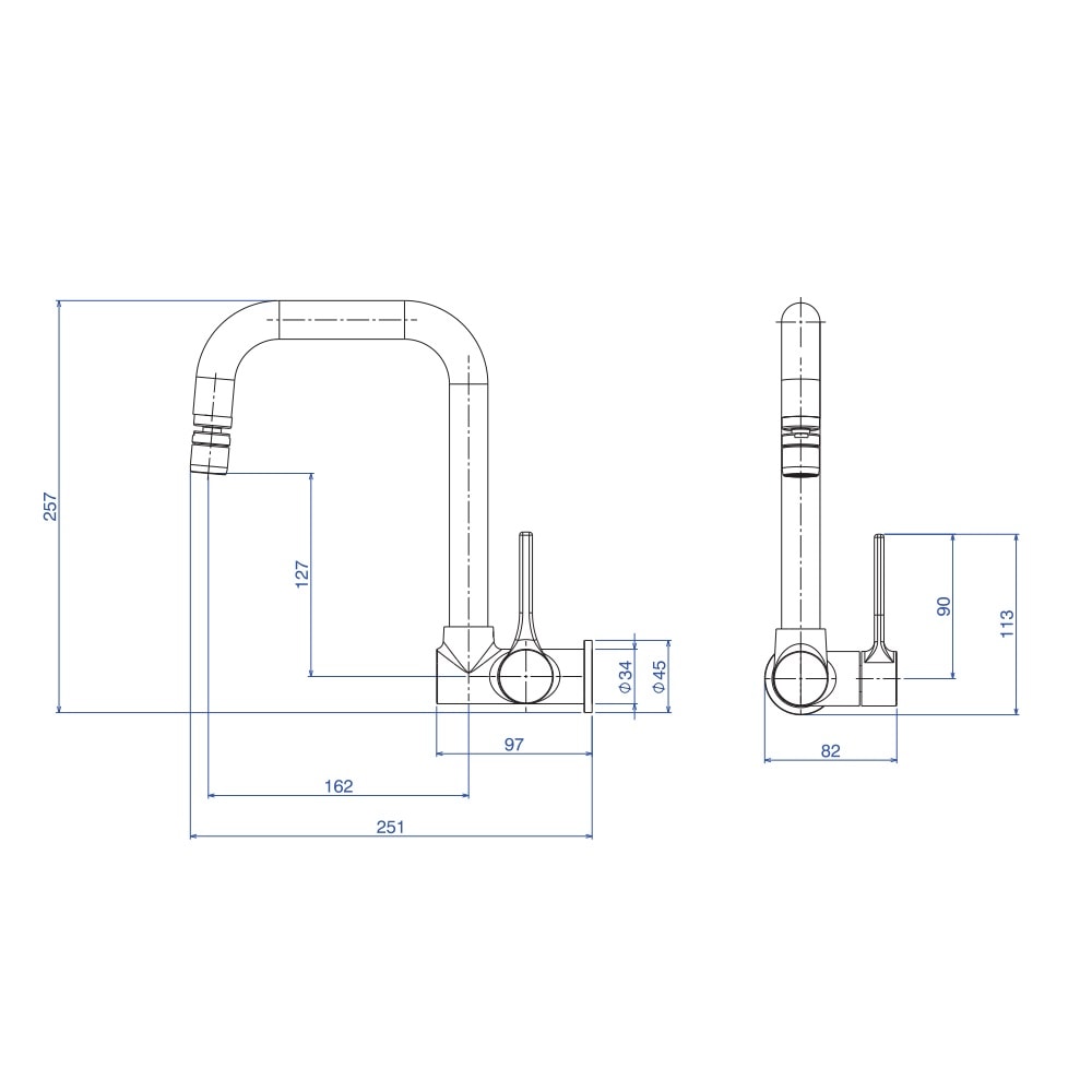 Torneira para Cozinha Deca Start Parede Cromado - 1168.C11