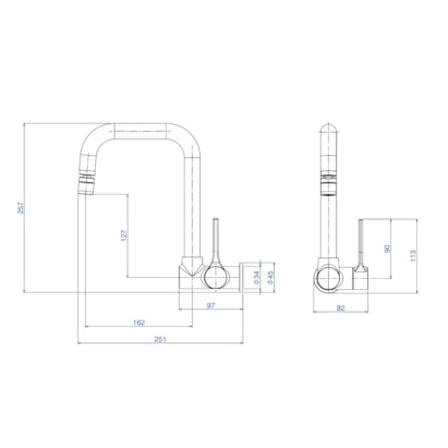 Torneira para Cozinha Deca Start Parede Cromado - 1168.C11