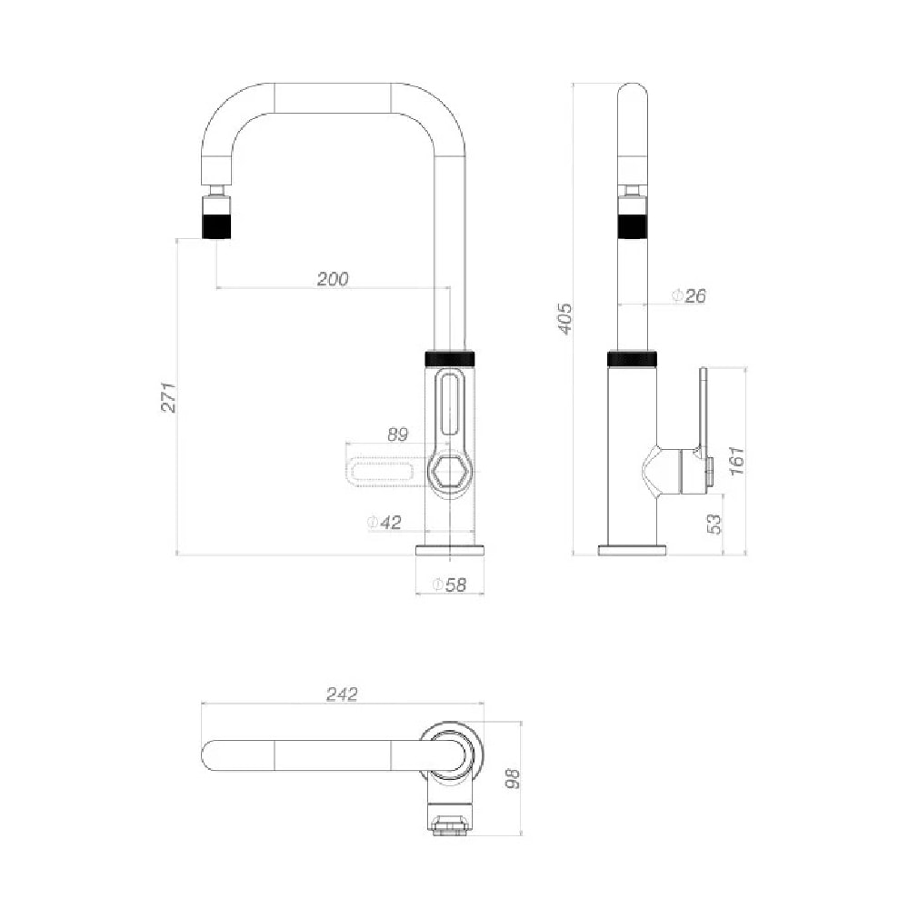 Torneira para Cozinha Deca You Mesa Black Matte - 1167.BL.IND.MT