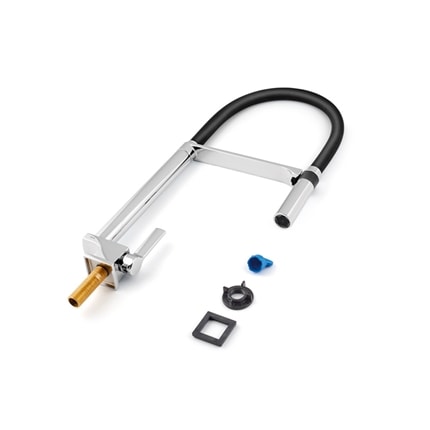 Torneira para Cozinha Docol Doc Gourmet Bica Flexível Mesa Preta e Cromado - 00738957