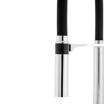 Torneira para Cozinha Docol Doc Gourmet Bica Flexível Mesa Preta e Cromado - 00738957