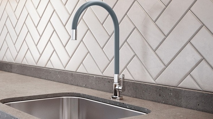 Torneira para Cozinha Docol Galiflex Gourmet Bica Flexível Parede Cinza - 00967463