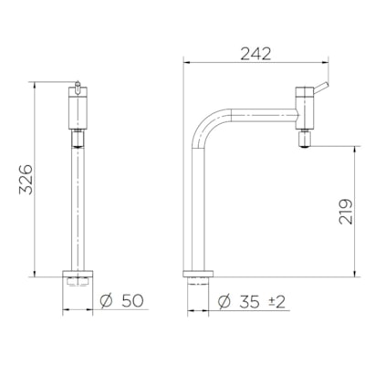 Torneira para Cozinha Docol Nova Lóggica Bica Alta Mesa Cromado - 01138106