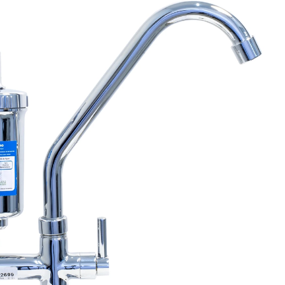 Torneira para Cozinha Kimetais Alfa com Filtro Bica Móvel Mesa Cromado - 1159C01