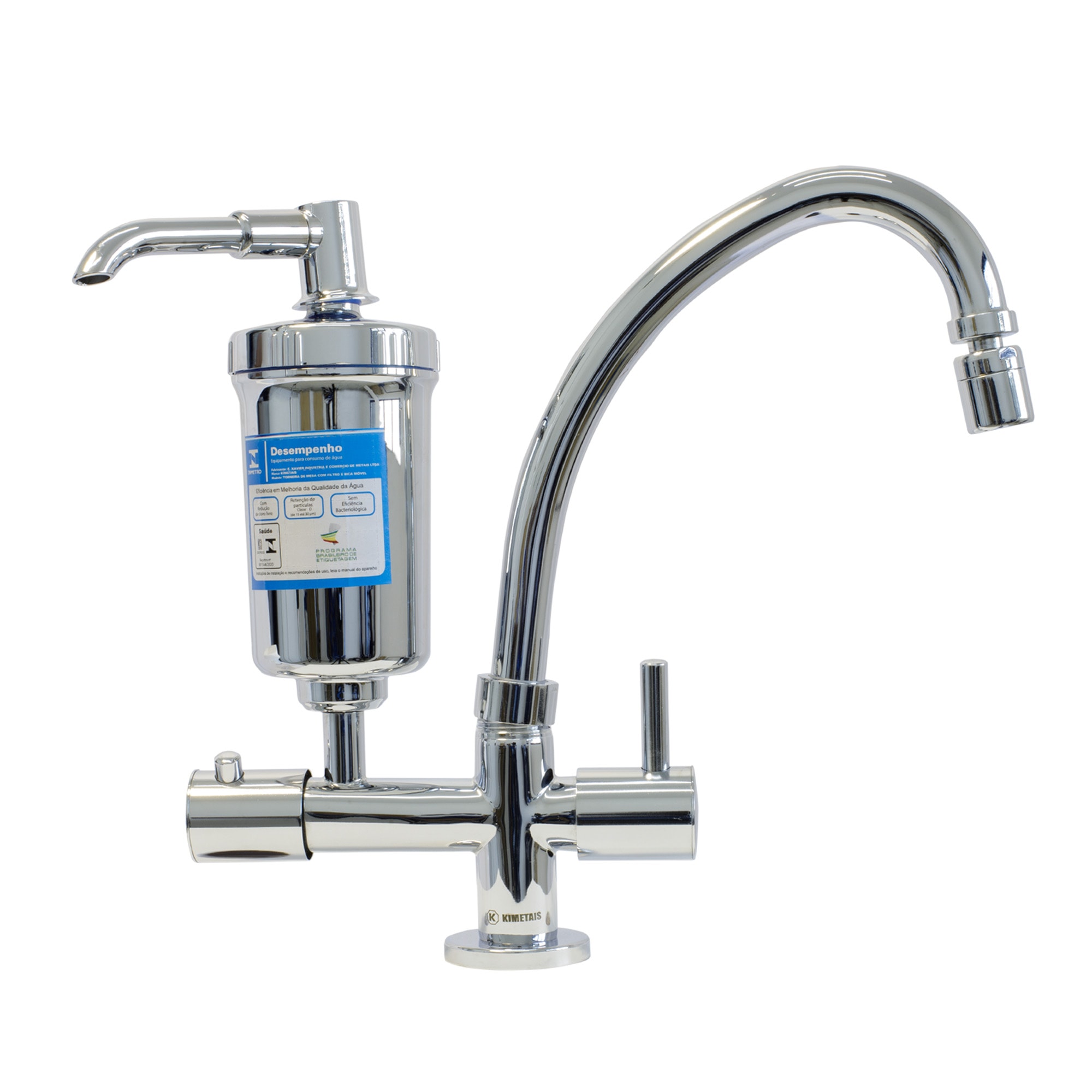 Torneira para Cozinha Kimetais Delicatta Light com Filtro Mesa Cromado - 1159C58