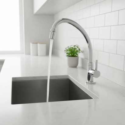 Torneira para Cozinha Kimetais Delicatta Slim Bica Alta Mesa Cromado - 1167 C58