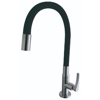 Torneira para Cozinha Kimetais Vitacor Lume Gourmet Bica Flexível Mesa Preta - 1167 C56