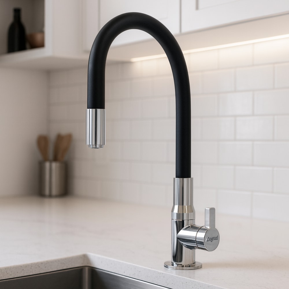 Torneira para Cozinha Zagonel Motion Mesa Preta e Cromada - TOMTCZBAMPR001