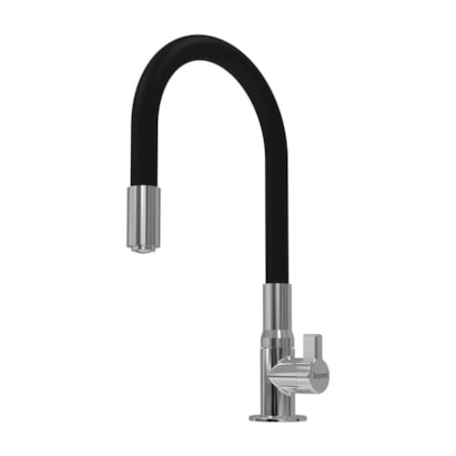 Torneira para Cozinha Zagonel Motion Mesa Preta e Cromada - TOMTCZBAMPR001