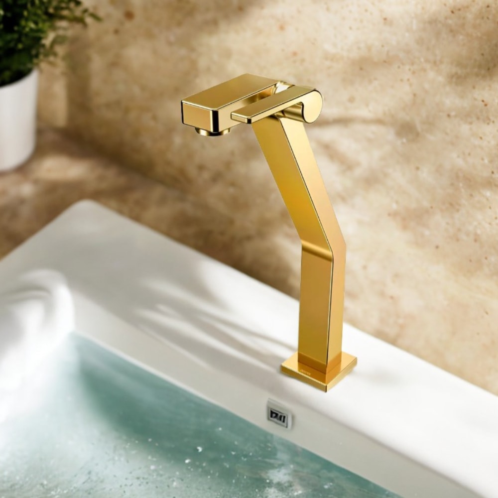 Torneira para Lavatório Docol Stillo Mesa Bica Alta Ouro Polido - 820343