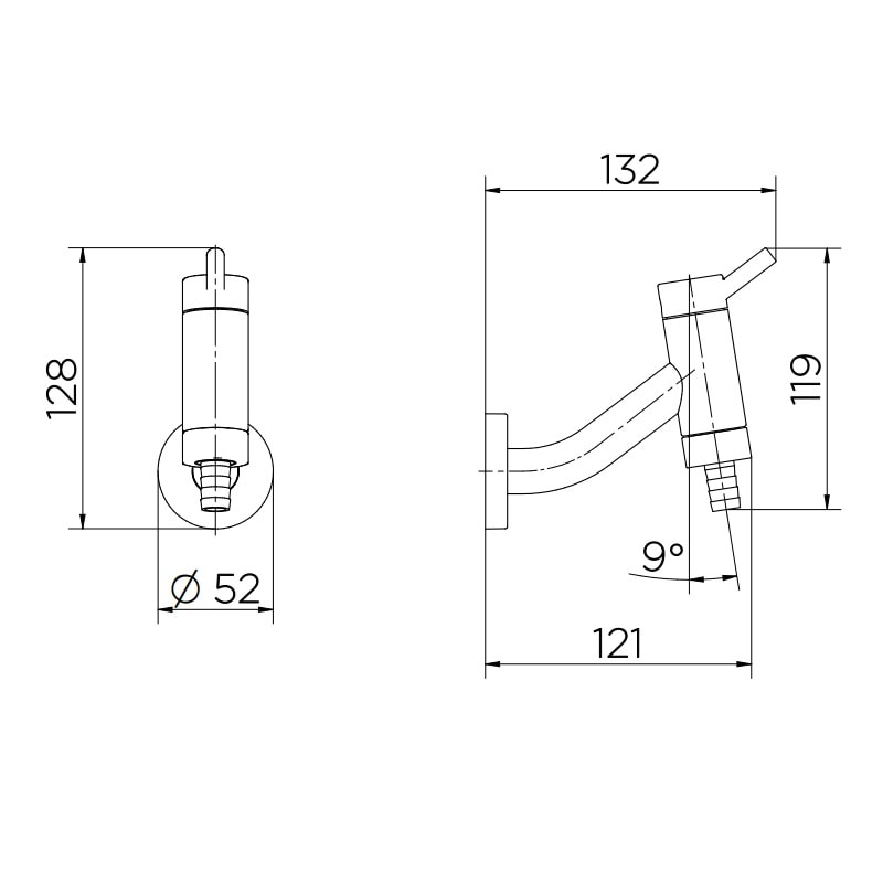 Torneira para Tanque Docol Nova Lóggica Parede Cromado - 01137806