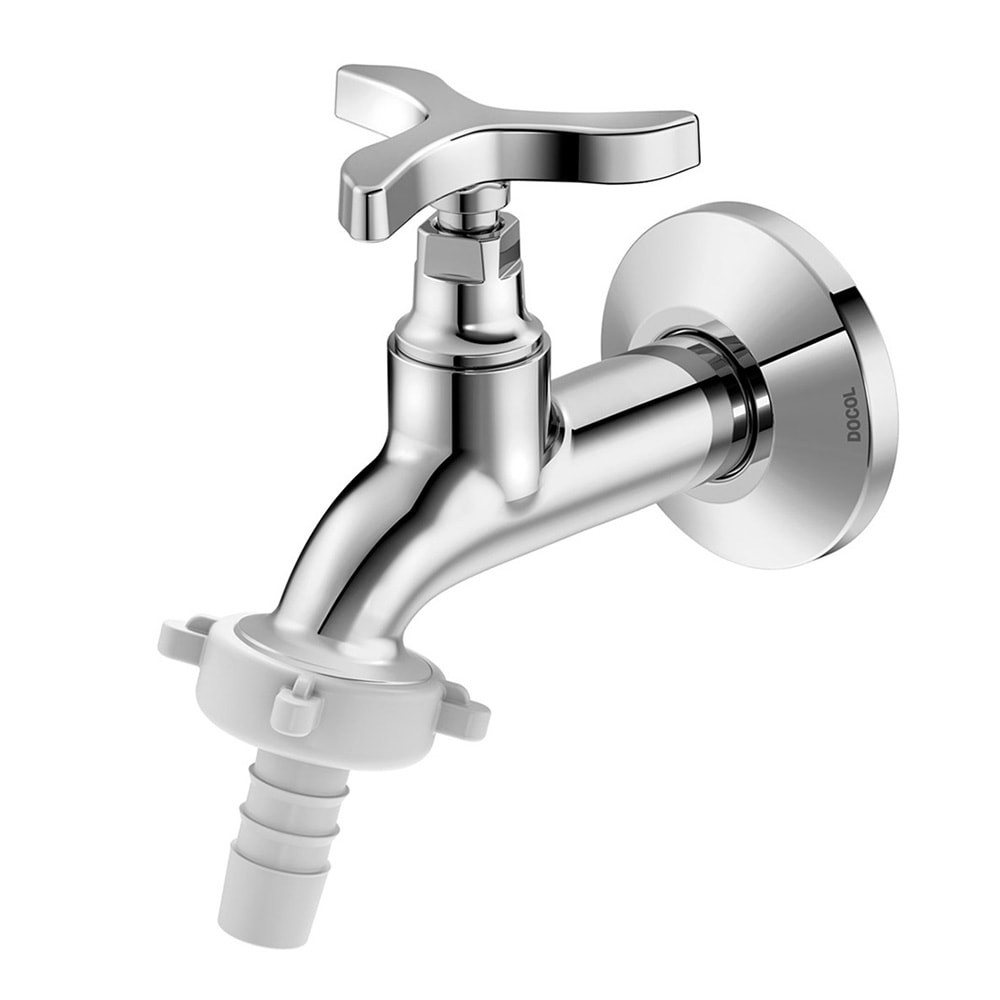 Torneira para Tanque Docol Nova Pertutti Bica Baixa Parede Cromado - 00903706