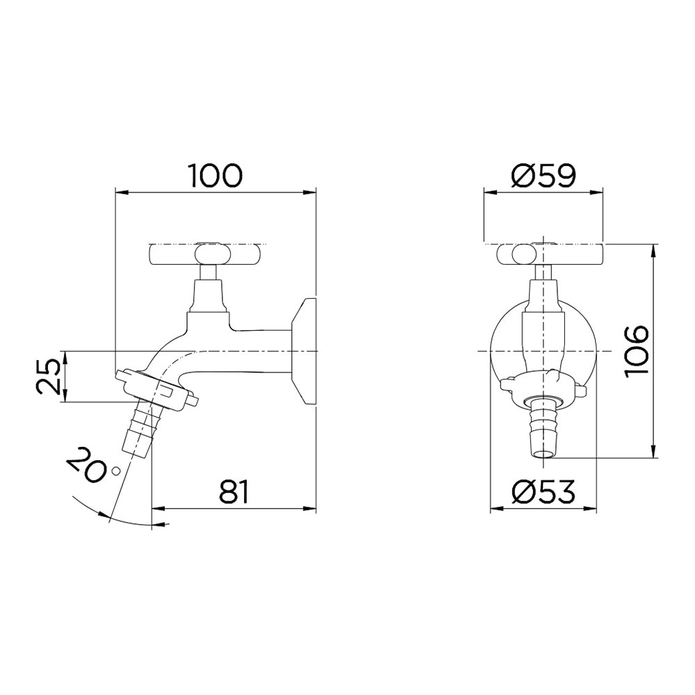 Torneira para Tanque Docol Primor Parede Cromada - 00672806