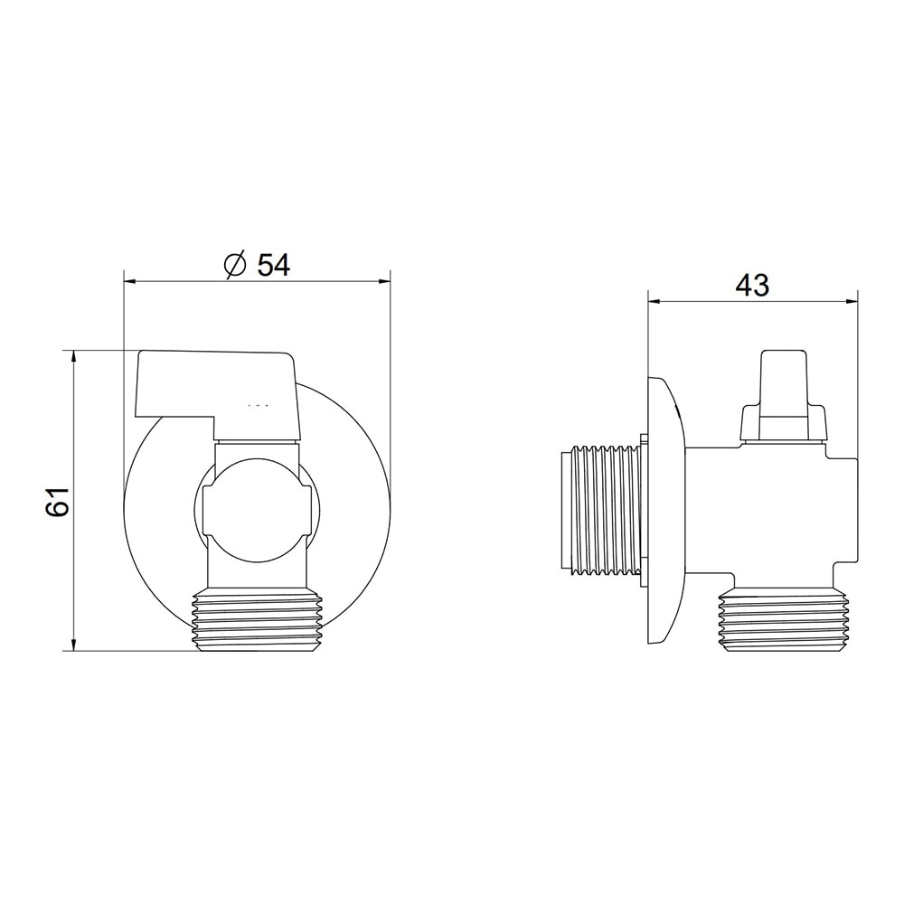 Torneira para Tanque e Máquina de Lavar Esfera Docol Parede Cromado - 00784006