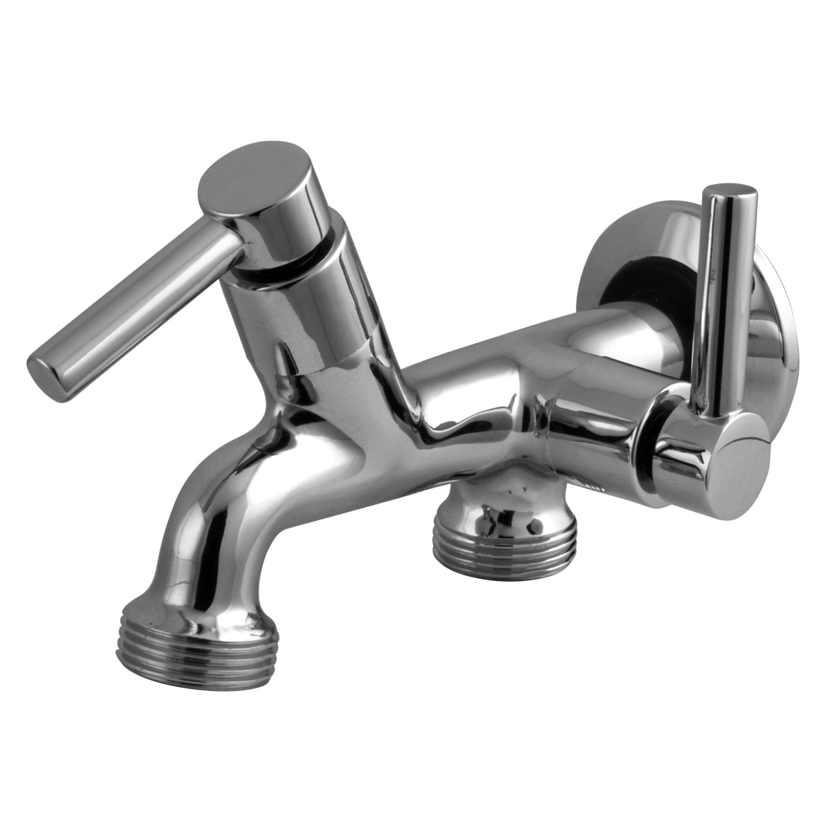 Torneira para Tanque Kimetais Alfa com Duas Saídas Parede Cromado - 1083 C01