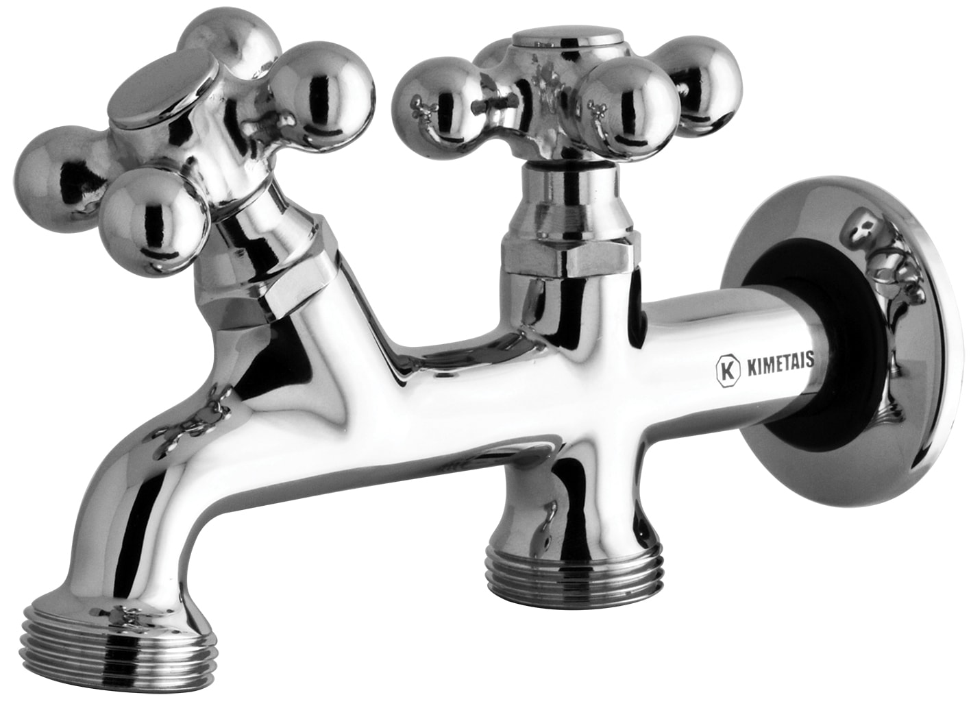 Torneira para Tanque Kimetais Classic Light com Duas Saídas Parede Cromado - 1083 C52