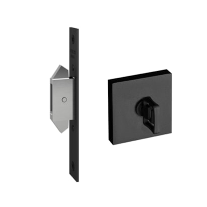 Trava Pado Zamac Correr Para Banheiro Preto Texturizado - 57023003