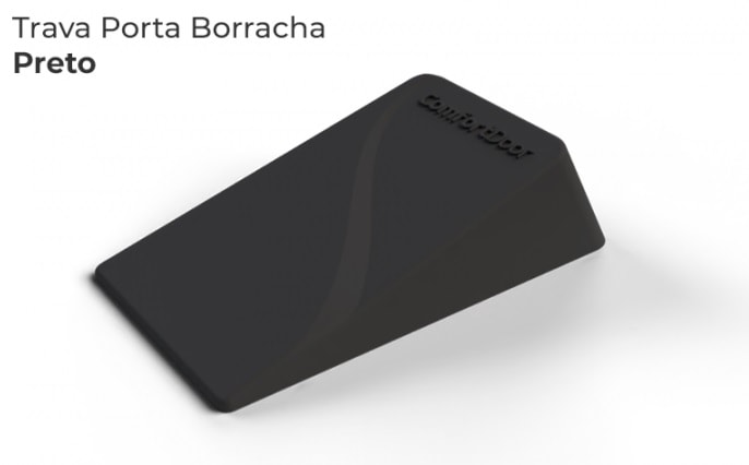 Trava Porta ComfortDoor Borracha Preto