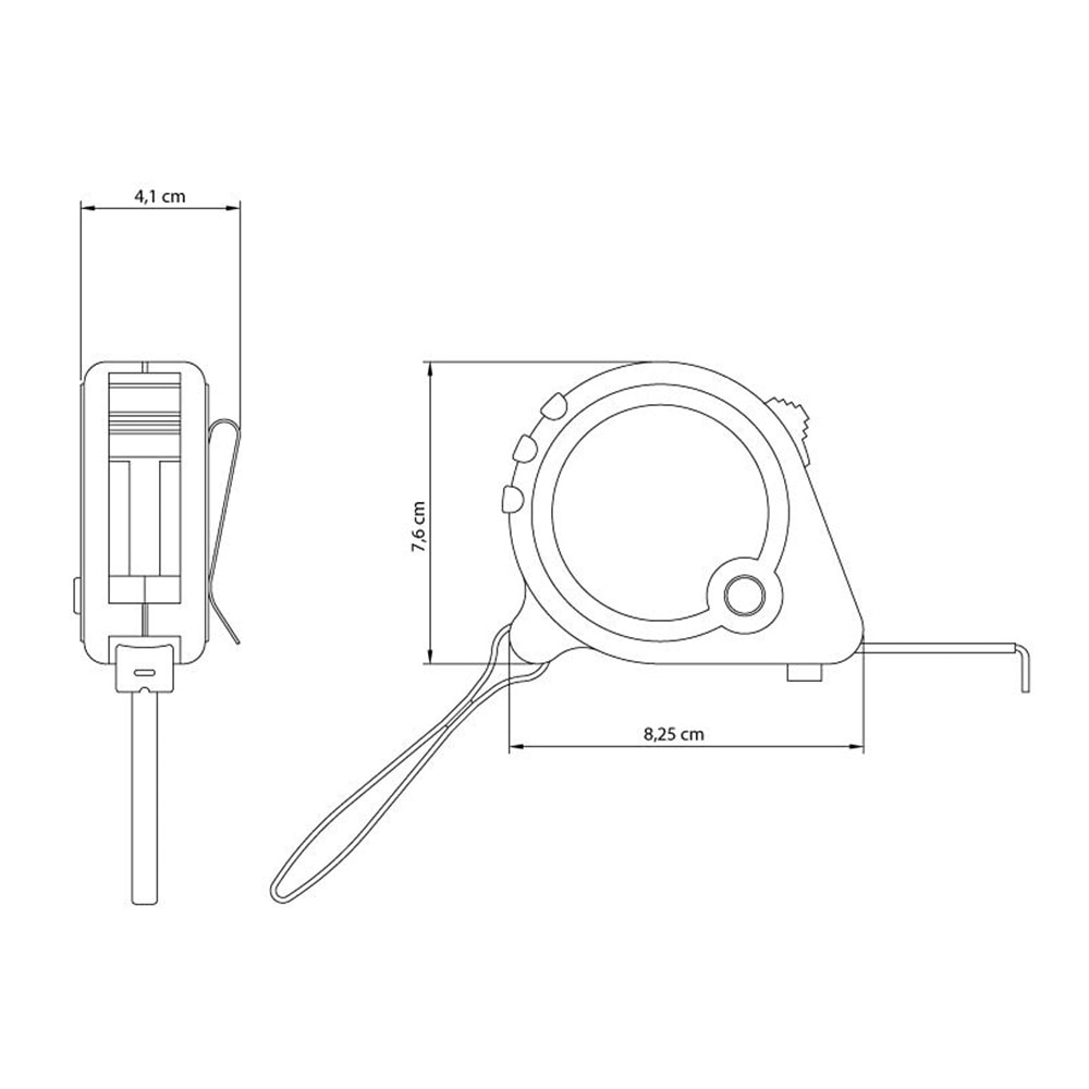 Trena Tramontina ABS Fita de Aço 7,5m Freio Duplo - 43156375