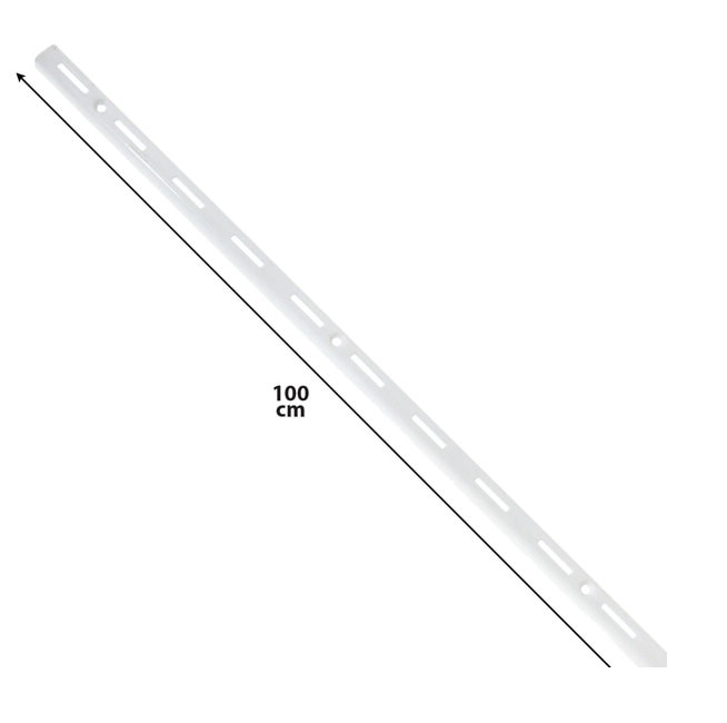 Trilho para Prateleira Aço Versátil Zincado Branco 100cm Fico - 6000051003