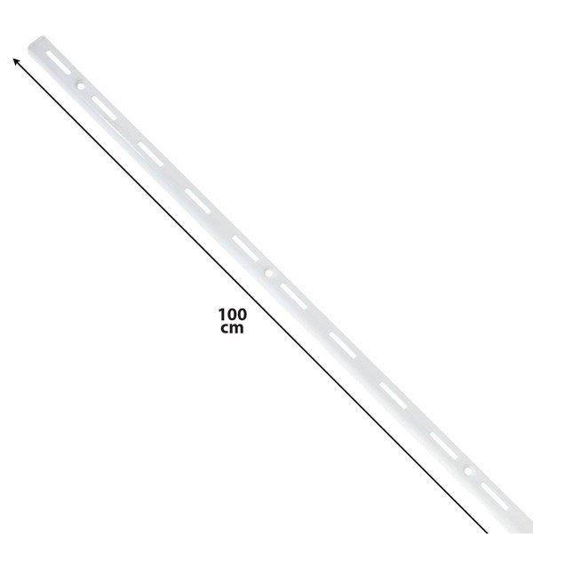 Trilho para Prateleira Aço Versátil Zincado Branco 100cm Fico - 6000051003