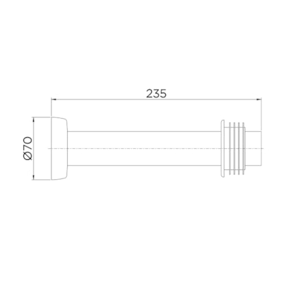 Tubo de Ligação Docol Bacia 25cm Níquel Escovado - 90006263044