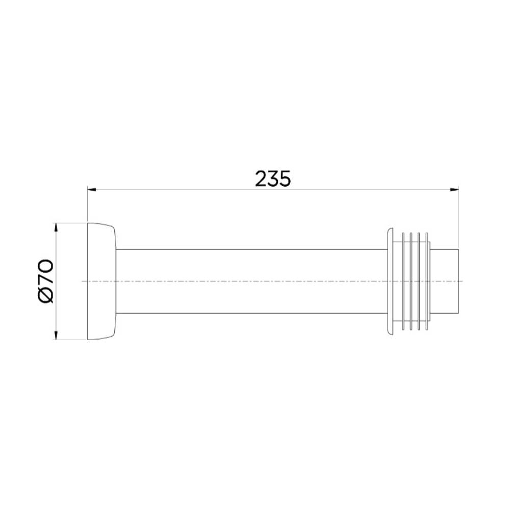 Tubo de Ligação Docol Bacia 30cm Onix - 90006263156