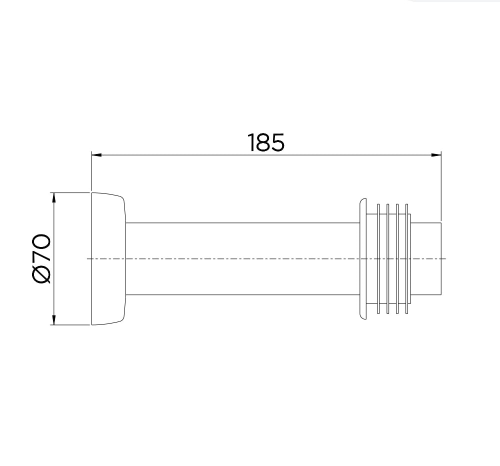 Tubo de Ligação para Vaso Sanitário 20cm Docol Grafite Escovado - 00589270