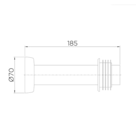 Tubo de Ligação para Vaso Sanitário 20cm Docol Grafite Escovado - 00589270