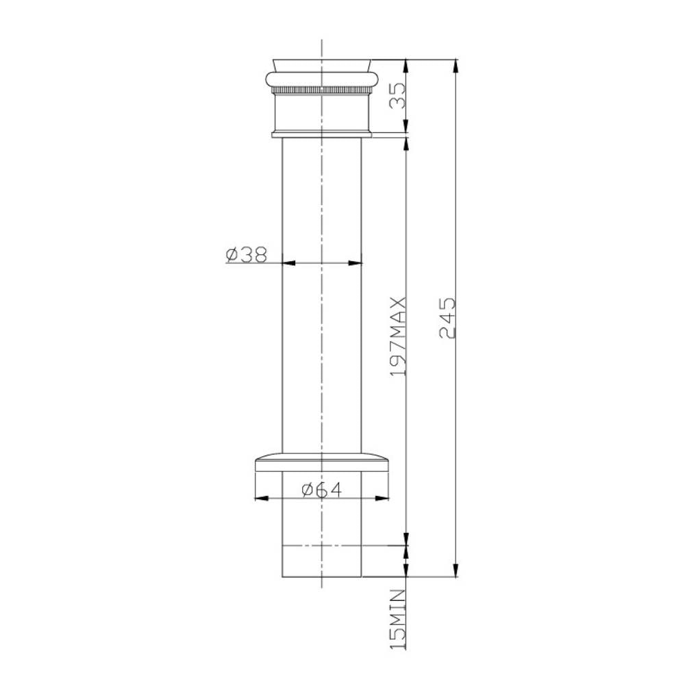Tubo Ligação Dax para Bacia Convencional Rose Gold - DAX-1968-RG