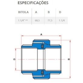 União PVC Roscável Tigre 40mm 1.1/4